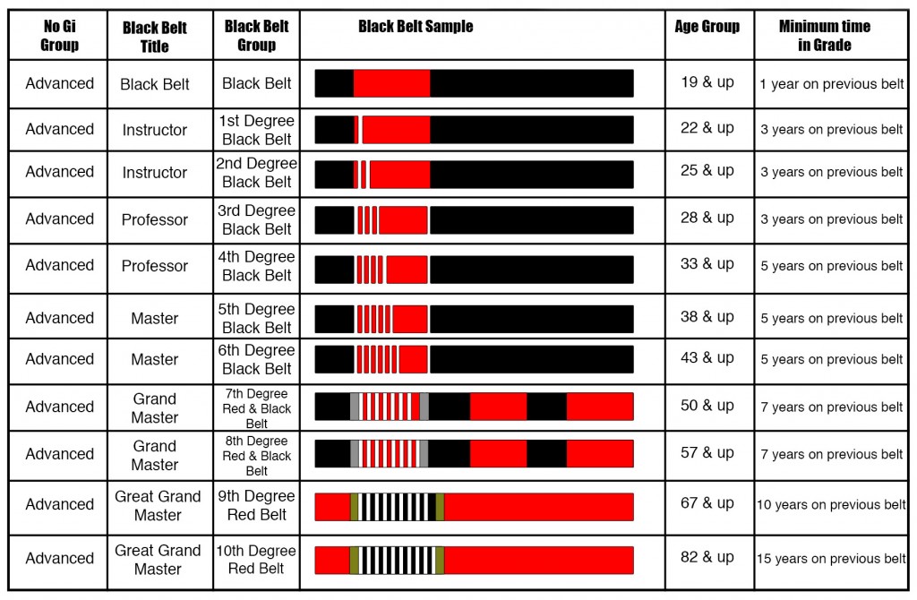 How Many Black Belt Dans Are There