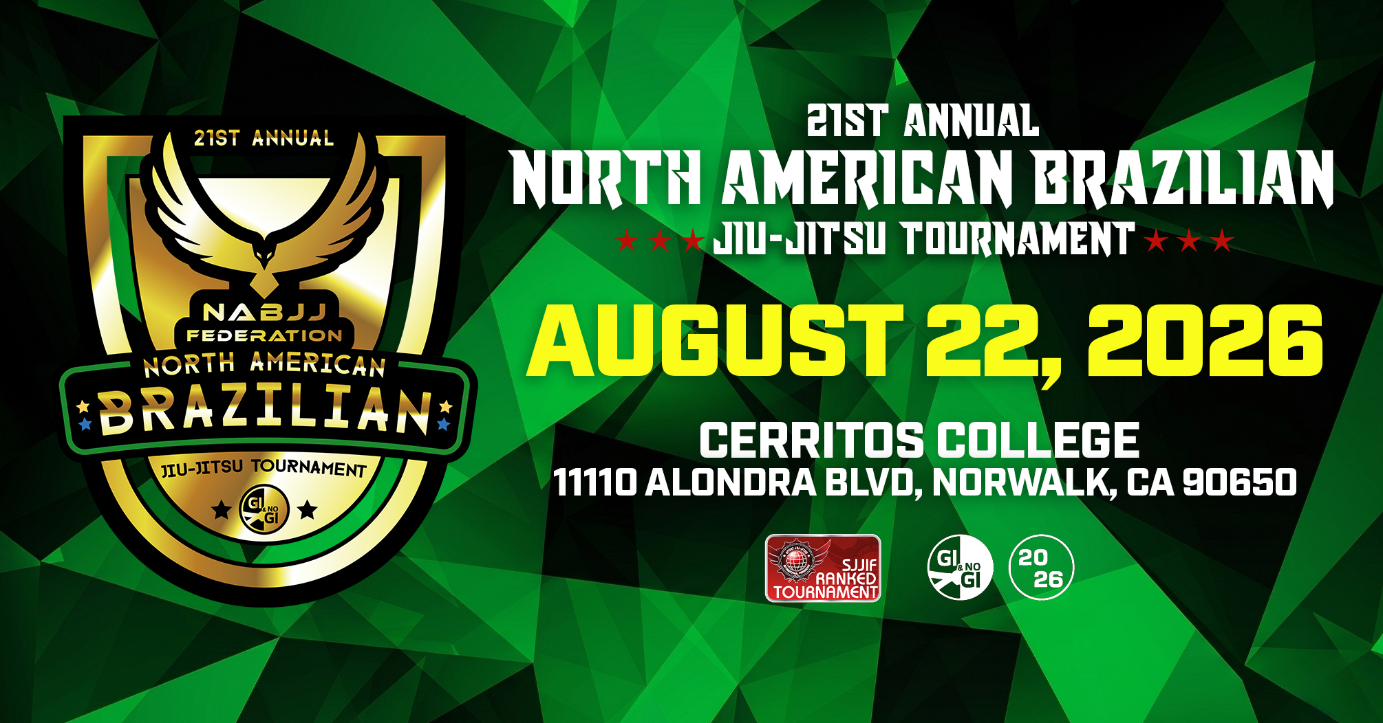 21st annual north american brazilian jiu-jitsu tournament