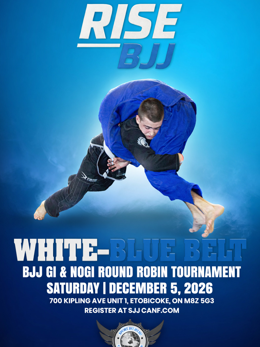rise bjj - white & blue belt round robin tournament- toronto